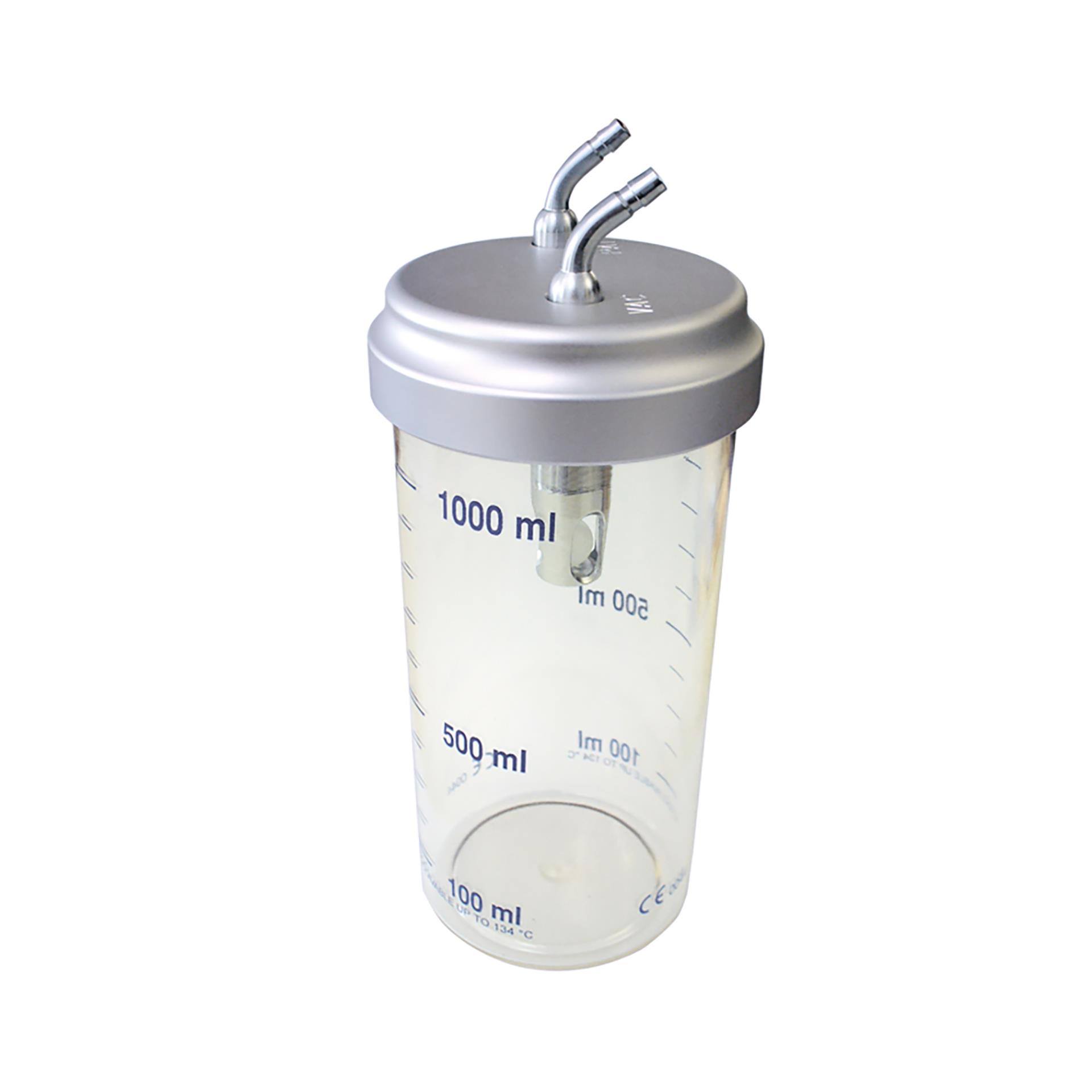 1000ml Sekretflasche m.Deckel u.Überlaufsicherung