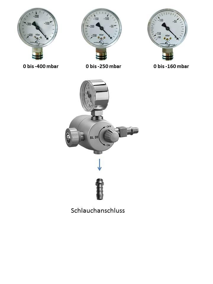 Niedrigvakuumregler Air mit Vorlageflasche