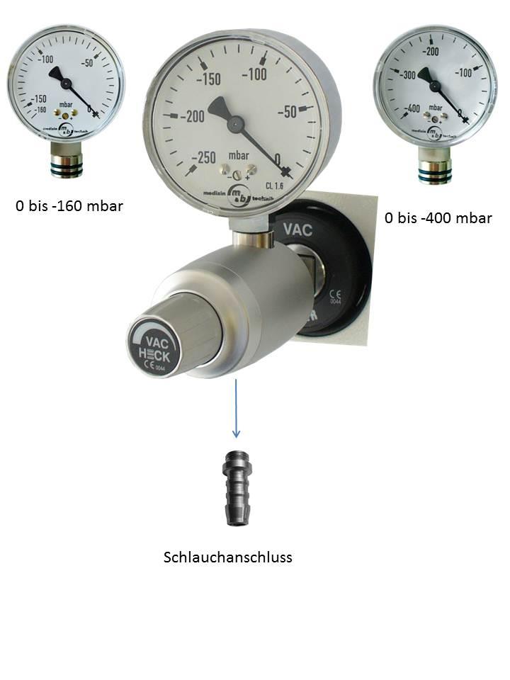 Niedrigvakuumregler mit Schlauchanschluss direkt