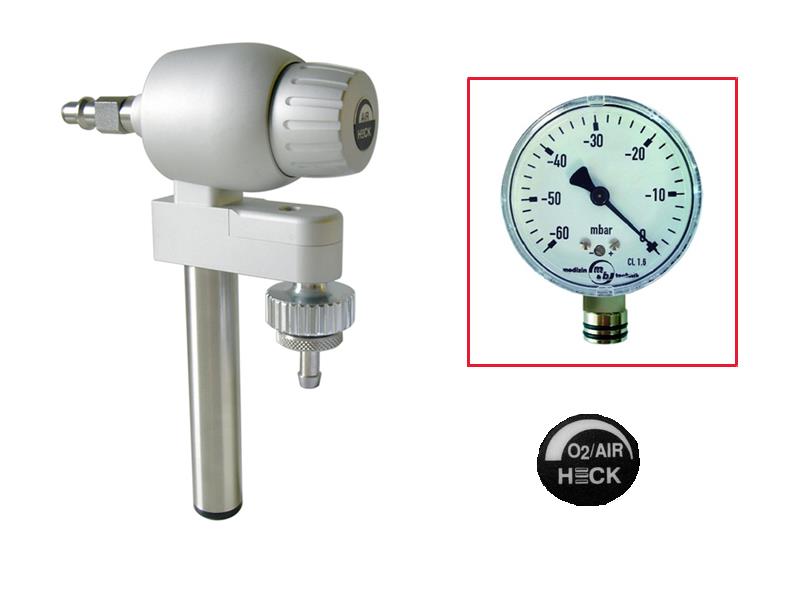 Dauerdrainageinjektor mit Manometer und SA EN ISO