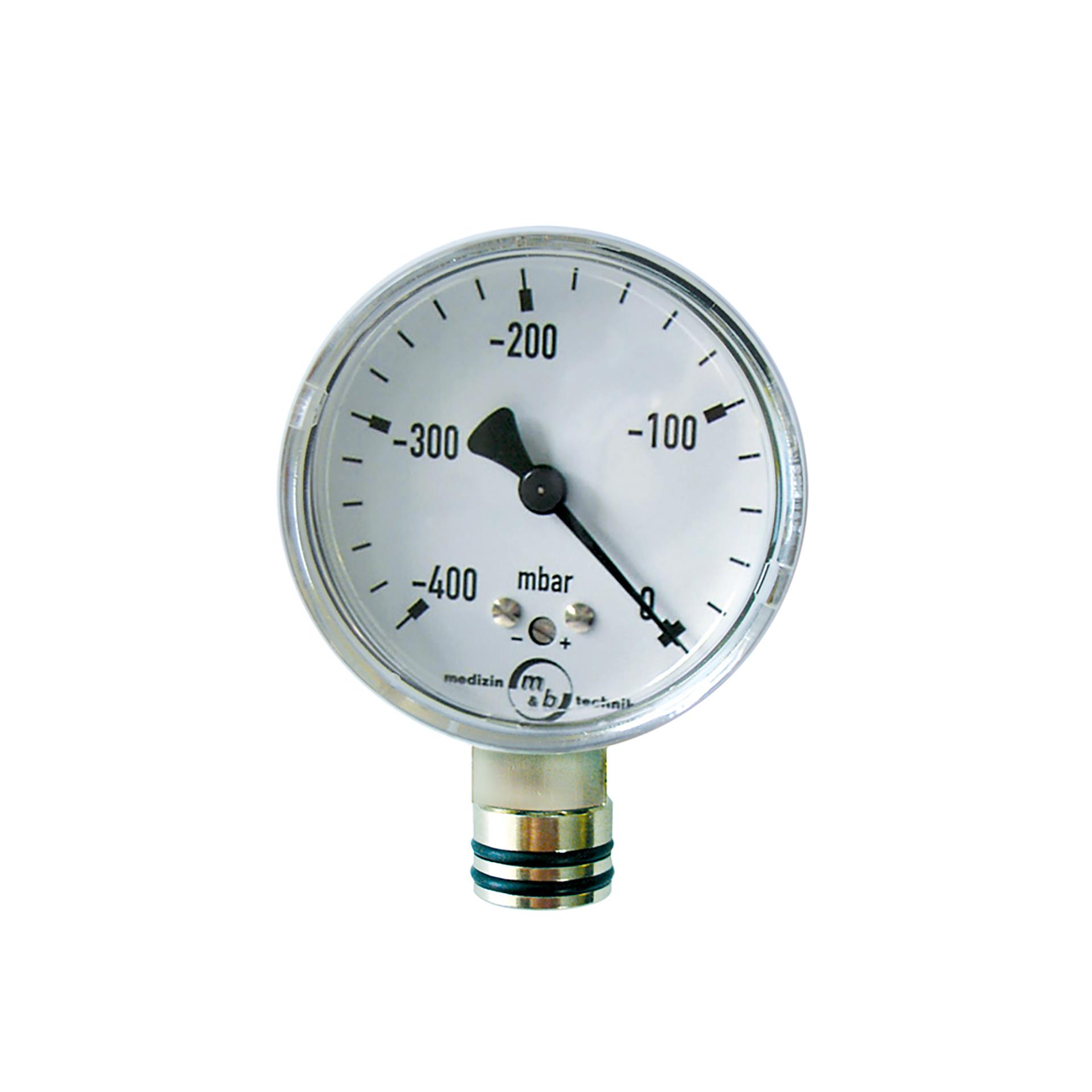 Manometer 0 bis -400 mbar m.15 mm Adapter steckbar