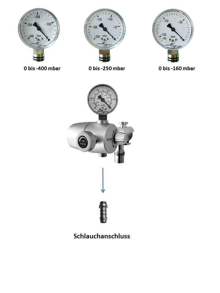 Niedrigvakuumregler air mit Schlauchanschluss